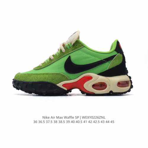 新品公司级 耐克 Nike Air Max Waffle Sp Action Green 休闲跑步鞋华夫饼Sp发售！Fv6946-301这款鞋款融合了Air M