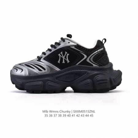 公司级 美职棒 Mlb Bigball Chunky 纽约洋基队厚底增高老爹鞋男女复古鞋中性纽约洋基队休闲经典运动鞋 加厚鞋底 侧面有撞色Ny标识 打造出时尚外 - 点击图像关闭