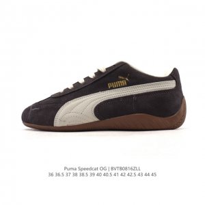 Puma Speedca Og 彪马极速赛车系列低帮德训风拼接复古百搭休闲运动赛车鞋 鞋款从80、90年代赛车手所穿的防火赛车鞋为原型，鞋身线条模仿了赛车的流线