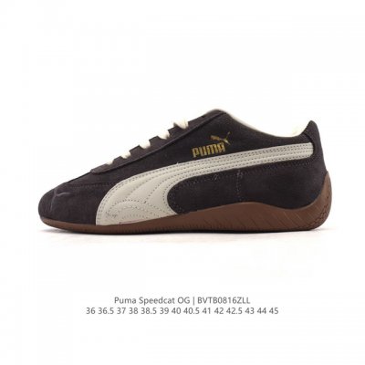 Puma Speedca Og 彪马极速赛车系列低帮德训风拼接复古百搭休闲运动赛车鞋 鞋款从80、90年代赛车手所穿的防火赛车鞋为原型，鞋身线条模仿了赛车的流线