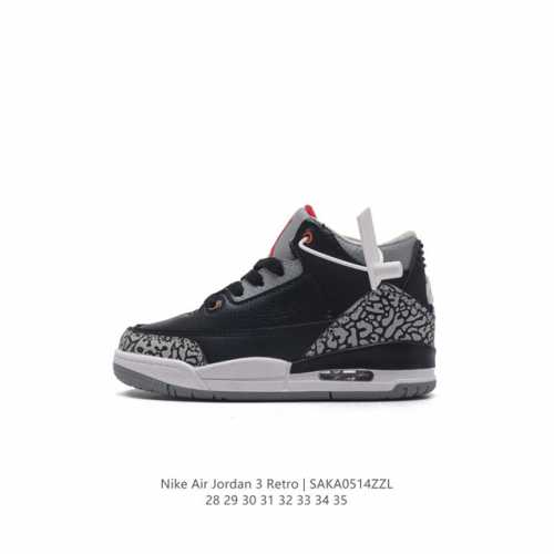 童鞋 耐克 乔丹 Aj3 耐克 Nike Air Jordan 3 Retro Se 乔3 复刻篮球鞋 乔丹3代 三代 儿童运动鞋。作为 Aj 系列中广受认可的