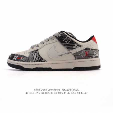 公司级 耐克 Nike Dunk Low Retro 运动鞋复古板鞋 路易威登联名，作为 80 年代经典篮球鞋款，起初专为硬木球场打造，后来成为席卷街头的时尚标 - 点击图像关闭