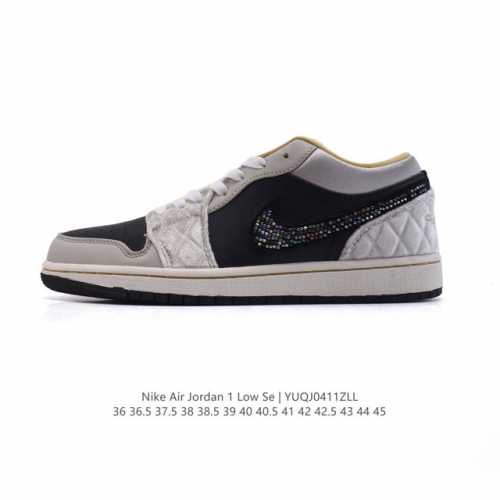 耐克 乔丹Air Jordan 1 Low Aj1 乔1 乔丹1代Aj1 低帮复古文化休闲运动篮球鞋，从1985 年面世的元年款汲取设计灵感，采用简洁大方的经典