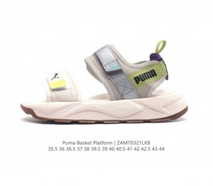 Puma 彪马 #采用尼龙织带条魔术贴调节设计#发泡轻量缓震eva中底及耐磨防滑橡胶外底男女神宣美同款 夏日新品puma 彪马 Rs-Sandal Lri 百搭