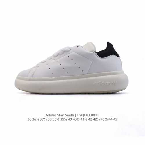 真标 阿迪达斯 Adidas 经典Y运动板鞋 新版本 Adidas Originals Stan Smith 厚底增高小白鞋！脚感新升级！整双鞋依旧是传统的低帮