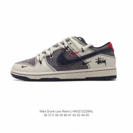 公司级 耐克 Nike Dunk Low Retro 运动鞋复古板鞋 解构绑带 双鞋带。作为 80 年代经典篮球鞋款，起初专为硬木球场打造，后来成为席卷街头的时 - 点击图像关闭