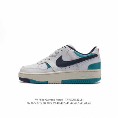 耐克 Nike Gamma Force 防滑减震耐磨低帮复古运动鞋休闲板鞋，Nike Gamma Force 运动鞋采用分层设计，混搭天然皮革和合成材质，焕新经 - 点击图像关闭