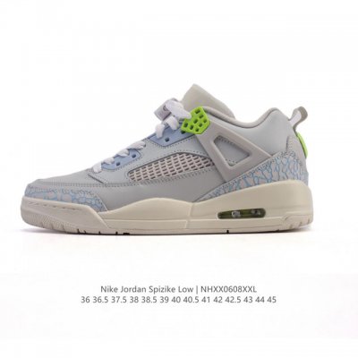 公司级 耐克 Nike Jordan Spizike Low 经典爆裂纹复古运动篮球鞋！全新低帮造型吸睛！整双鞋在融合了 Air Jordan 经典鞋款中的标志