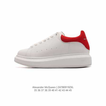 Alexandermcqueen 亚历山大 麦昆mcq 运动小白鞋厚底增高闪尾光滑牛皮平底鞋休闲鞋 时尚女板鞋潮运动鞋 ，火爆到大街小巷无人不知，无人不晓的境界 - 点击图像关闭