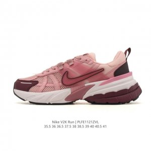 Nike 耐克 V2K Run 减震防滑 复古低帮运动跑步鞋 超火复古跑鞋，采用太空革组合呼吸网眼布鞋面材质，搭载正确4层组合底模，嵌入Tpu加固稳定模块,双层