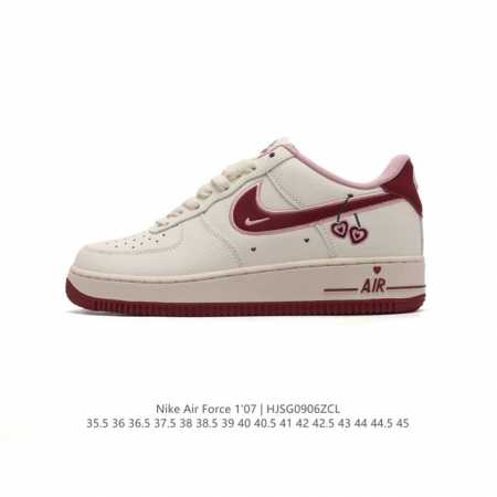 头层皮 耐克 Nike Air Force 1 '07 Low 空军一号含气垫 低帮百搭厚底增高休闲运动板鞋。柔软、弹性十足的缓震性能和出色的中底设计，横跨复古 - 点击图像关闭