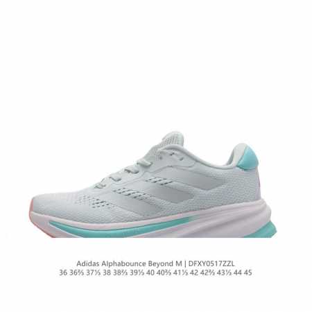 阿迪达斯 Adidas 男女运动鞋 老爹鞋alphabounce Beyond运动鞋缓震透气轻质休闲跑步鞋 高弹马牌鲨鱼鳃纹大底运动鞋，这款跑步鞋,旨在为混合式 - 点击图像关闭