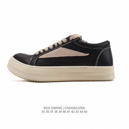 公司级 Rick Owens 复古百搭 时尚 舒适透气 耐磨 休闲鞋 市售最高版本 Rick Owens 瑞克 欧文斯 粗鞋带 低帮高街休闲运动板鞋 原鞋开发 - 点击图像关闭