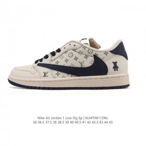 公司级 真标 耐克 Nike Air Jordan 1 Low Og Sp Military Blue Aj1乔1倒勾 2025年新款 蛇年新款 低帮篮球鞋 A