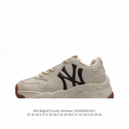 韩国MLB 男女复古老爹 MLB BIGBALL CHUNKY WINDOW 复古印花 男女厚底增高纽约洋基队运动休闲跑步鞋 。MLB他们家老爹鞋一直都是深受大 - 点击图像关闭