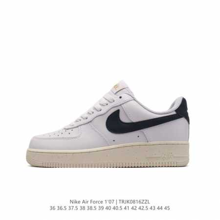 耐克 Nike Air Force 1 '07 Low 空军一号含气垫 低帮百搭厚底增高休闲运动板鞋。柔软、弹性十足的缓震性能和出色的中底设计，横跨复古与现代的 - 点击图像关闭