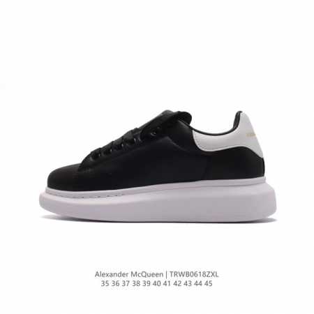 AlexanderMcQueen 亚历山大 麦昆MCQ 运动小白鞋厚底增高闪尾光滑牛皮平底鞋休闲鞋 时尚女板鞋潮运动鞋 ，火爆到大街小巷无人不知，无人不晓的境界 - 点击图像关闭