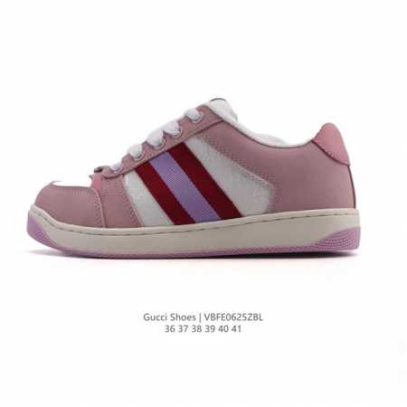 帝王版 Gucci 古驰 百搭休闲运动板鞋。明星同款 小红书爆款老花 小白鞋 厚底增高男女士运动鞋 皮革织物拼接鞋面 真标 2025Ss新色，经典高奢品牌Guc - 点击图像关闭