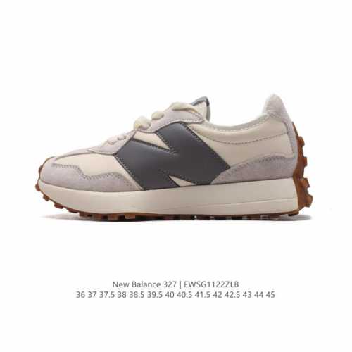 真标 Nb 新百伦 New Balance 327系列复古休闲运动慢跑鞋时尚男女运动鞋 以更纯粹的复古风格设计打造的全新造型 侧身还以解构设计，将 N 字标志以
