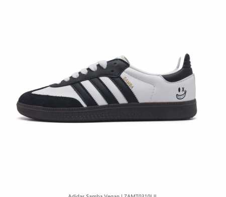 真标 Adidas 阿迪达斯 男女运动鞋 三叶草samba Vegan休闲鞋 德训鞋 复古板鞋经典运动鞋 采用环保设计的焕新adidas Samba经典鞋,力求 - 点击图像关闭