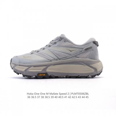 公司级 玛法特二代 Hoka One One Mafate Speed 2 Low 轻量低帮户外越野跑鞋 户外山脉越野轻量运动跑鞋。鞋面用轻的无缝架构，鞋带用了