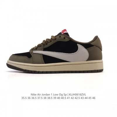 公司级 真标 耐克 Nike Air Jordan 1 Low Og Sp Military Blue Aj1乔1倒勾 2025年新款 蛇年新款 低帮篮球鞋 A