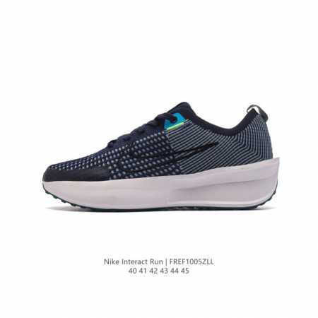 真标耐克 Nike Interact Run 马拉松 轻量休闲运动慢跑鞋 厚底增高老爹鞋 男女士运动鞋。兼顾了柔软、回弹、轻质、耐久四大特性。鞋子软弹轻质且贴合 - 点击图像关闭