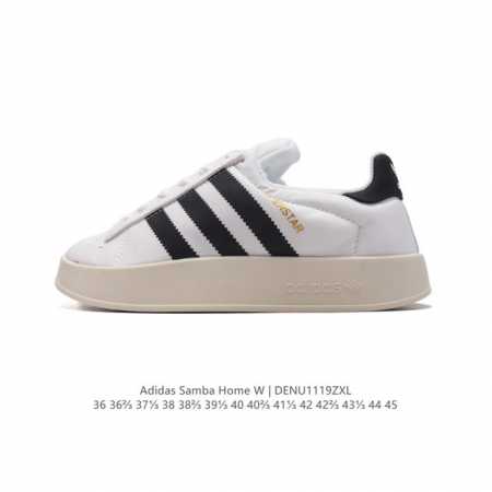 阿迪达斯 Adidas Superstar 三叶草经典贝壳头系列 新款休闲板鞋潮流男女士运动鞋 。鞋面柔软牛仔布材质 标志性的贝壳鞋头，锯齿三条纹，简约的线条。 - 点击图像关闭