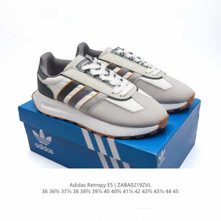 阿迪达斯 新款 三叶草 厚底 Adidas Retropy E5 新款 爆米花 低帮经典运动鞋潮厚底增高男女士慢跑鞋。以70年代经典跑步鞋为灵感，新鲜演绎复古造 - 点击图像关闭