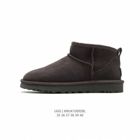公司级 Ugg 中帮靴子 雪地靴 俏皮可爱的百变造型， 美国轻奢品牌ugg 平底系列冬季羊毛一体雪地休闲保暖毛毛家居包头棉鞋。官方同步包装 检验标 材料采用原厂 - 点击图像关闭