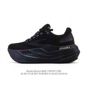新品公司级 布鲁克斯 Glycerin Max 超级甘油:舒适的增高神器！Brooks Glycerin Max是一款极具突破性的顶级缓震运动跑鞋，由百年专业跑