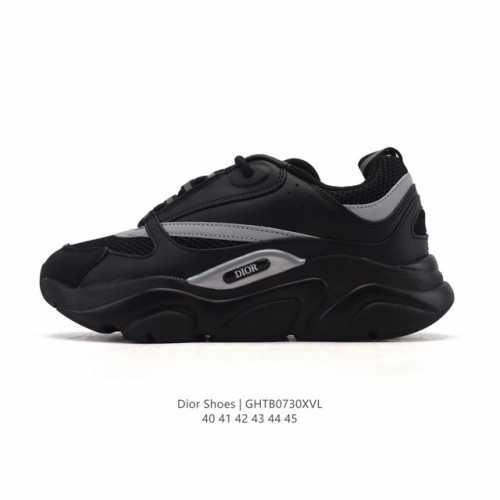 公司级 Dior 迪奥 高奢品牌 彰显高级气质 Dior 运动鞋低帮系列复古休闲鞋时尚慢跑鞋厚底老爹鞋圆头系带 运动跑鞋 生活休闲鞋 男款 时髦单品 时尚百搭