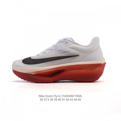 公司级 Nike耐克Zoom Fly 6 马拉松碳板米黑跑步鞋男款运动鞋Fn8455-001春新款Zoom Fly 6 Prm缓震轻便跑步鞋。这款鞋在继承了 N