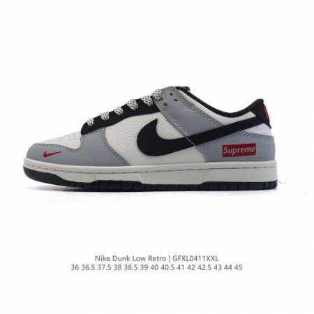 公司级 耐克 Nike Dunk Low Retro 运动鞋复古板鞋2025年新款，作为 80 年代经典篮球鞋款，起初专为硬木球场打造，后来成为席卷街头的时尚标 - 点击图像关闭