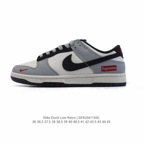 公司级 耐克 Nike Dunk Low Retro 运动鞋复古板鞋2025年新款，作为 80 年代经典篮球鞋款，起初专为硬木球场打造，后来成为席卷街头的时尚标