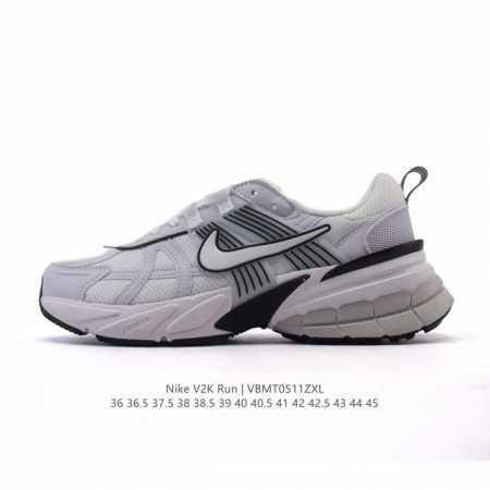 nike 耐克 V2K Run 减震防滑 复古低帮运动跑步鞋 超火复古跑鞋，采用太空革组合呼吸网眼布鞋面材质，搭载正确4层组合底模，嵌入Tpu加固稳定模块,双层 - 点击图像关闭