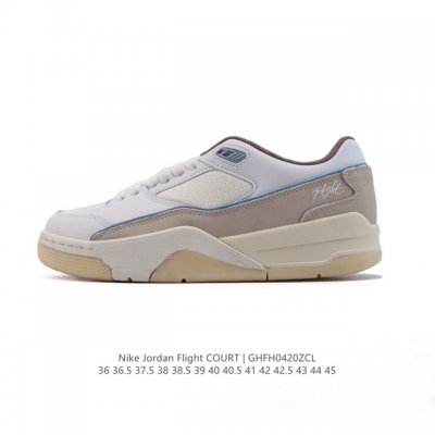 耐克 Nike 乔丹 Jordan Flight Court 时尚休闲 防滑耐磨 低帮运动鞋 复古篮球鞋 男女同款 Jordan 新鞋型 又来了！新配色曝光！滑