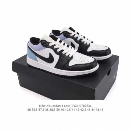 真标 耐克 乔丹Air Jordan 1 Low Aj1 乔1 乔丹1代Aj1 低帮复古文化休闲运动篮球鞋。从1985 年面世的元年款汲取设计灵感，采用简洁大方 - 点击图像关闭