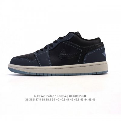 耐克 乔丹Air Jordan 1 Low Aj1 乔1 乔丹1代Aj1 低帮复古文化休闲运动篮球鞋。从1985 年面世的元年款汲取设计灵感，采用简洁大方的经典