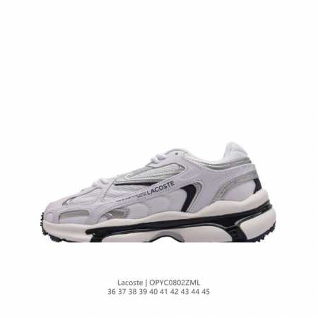 lacoste 时尚户外休闲潮流系列运动鞋 厚底增高老爹鞋 广东大厂品质全新工艺升级 品质毋庸置疑 全新原厂包装鞋盒 透气网面鞋面，搭配防臭防腐真皮乳胶鞋垫，给 - 点击图像关闭