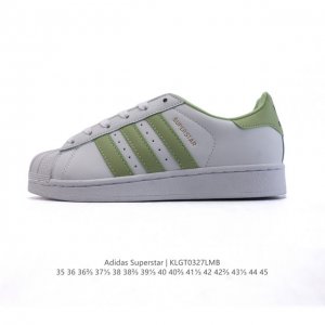 100 【二层皮】阿迪达斯 Adidas Superstar 三叶草2025年新款鞋子 蛇年新款经典贝壳头系列 新款休闲板鞋潮流女士运动鞋 。鞋面柔软皮革材质