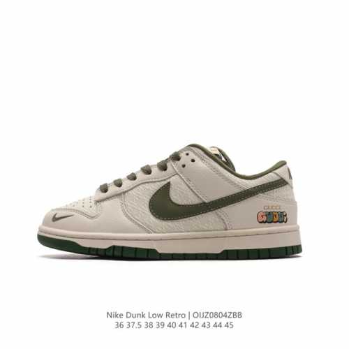 耐克 Nike Dunk Low Retro 运动鞋经典复古板鞋 Gucci联名。作为 80 年代经典篮球鞋款，起初专为硬木球场打造，后来成为席卷街头的时尚标杆