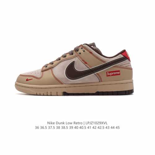 公司级 耐克 男女鞋 Nike Dunk Low 运动鞋复古板鞋，尽情迈步，彰显个性风采。采用柔软皮革鞋面，经久耐穿，塑就如元年款 Dunk 般的复古质感。全掌