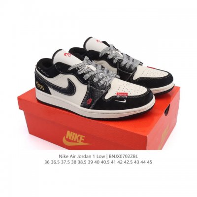 耐克 乔丹Air Jordan 1 Low Aj1 乔1 乔丹1代Aj1 低帮 蛇年限定 复古文化休闲运动篮球鞋。从1985 年面世的元年款汲取设计灵感，采用简