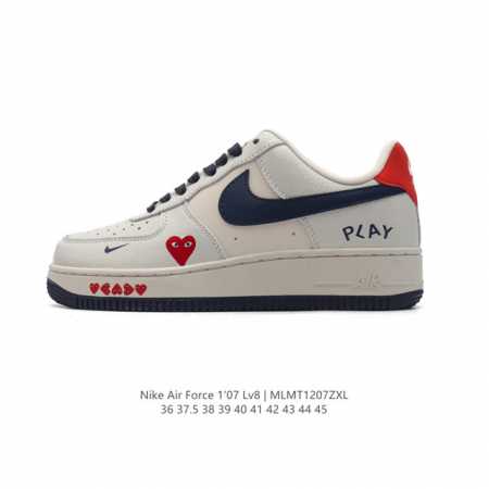 耐克 Nike Air Force 1 '07 Low 空军一号含气垫 爱心印花 小白鞋 低帮百搭厚底增高休闲运动板鞋。柔软、弹性十足的缓震性能和出色的中底设计 - 点击图像关闭