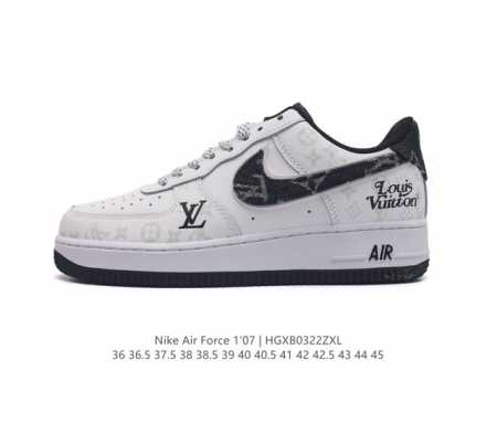 Louis Vuitton X Nike Air Force 1 Low 路易威登联名 耐克 空军一号 Af1 低帮百搭休闲厚底增高运动板鞋 柔软 弹性十足的缓 - 点击图像关闭