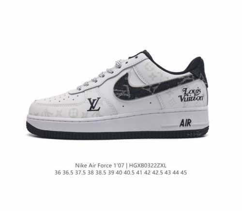 Louis Vuitton X Nike Air Force 1 Low 路易威登联名 耐克 空军一号 Af1 低帮百搭休闲厚底增高运动板鞋 柔软 弹性十足的缓