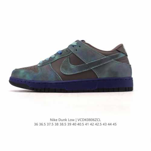 真标 耐克 Nike Sb Dunk Low Pro 男女款运动鞋复古板鞋。采用柔软皮革鞋面，经久耐穿，塑就如元年款 Dunk 般的复古质感。鞋头透气孔，搭配鞋