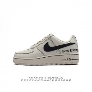 头层皮 耐克 Nike Air Force 1 '07 Low 空军一号含气垫 低帮百搭厚底增高休闲运动板鞋。柔软、弹性十足的缓震性能和出色的中底设计，横跨复古