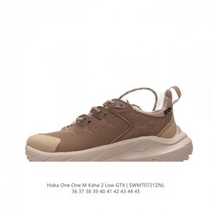 Hoka One One Kaha 2 Low Gtx 男女子登山鞋低邦徒步鞋减震防水支撑 卡哈2低邦防水版 缓震登山运动鞋。双密度中底提高缓震性，延伸后跟带来